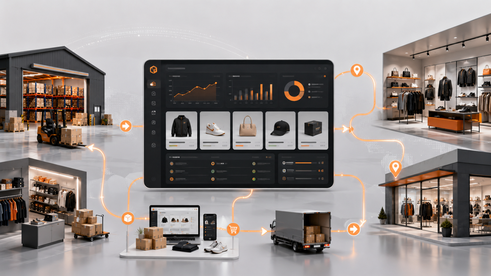 Retail supply chain ecosystem visualization